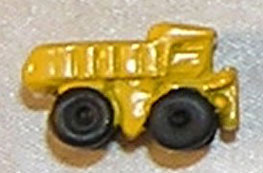 Dollhouse Miniature Toy Dump Truck, Yellow